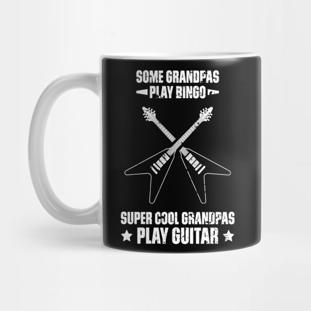 Some Grandpas Play Bingo Super Cool Grandpas Play Guitar Funny Quote Distressed by udesign